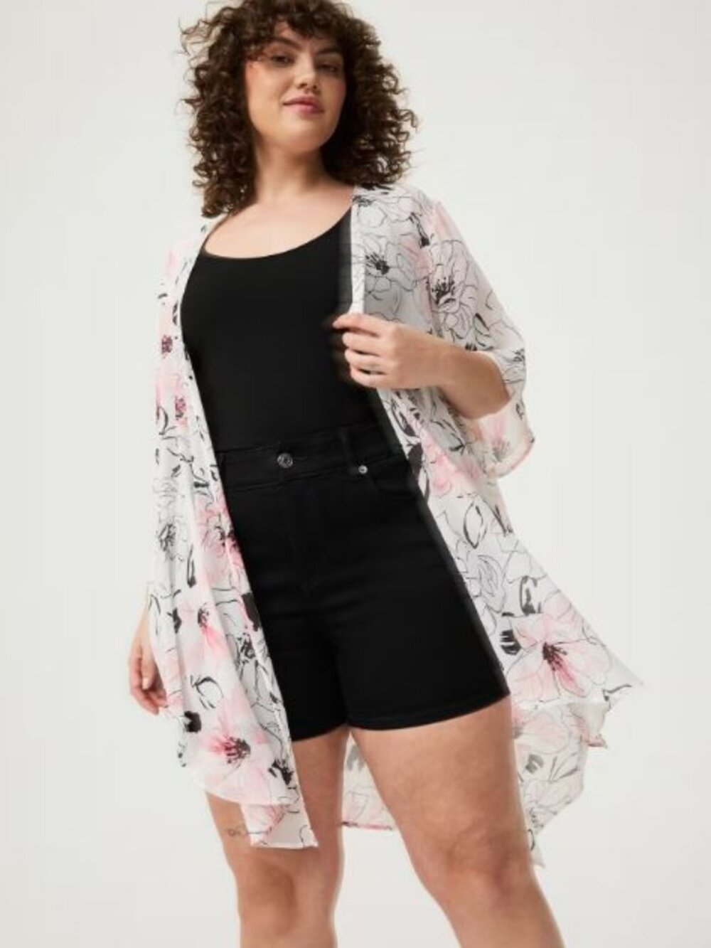 Torrid 2X Textured Chiffon Kimono